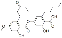 2-Hydroxy-4-[[2-hydroxy-4-methoxy-6-(3-oxopentyl)benzoyl]oxy]-6-pentylbenzoic acid CAS#: 35578-70-2