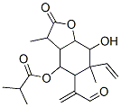 2-Methylpropanoic acid 6-vinyl-5-(1-formylvinyl)octahydro-7-hydroxy-3,6-dimethyl-2-oxobenzofuran-4-yl ester CAS#: 33792-82-4