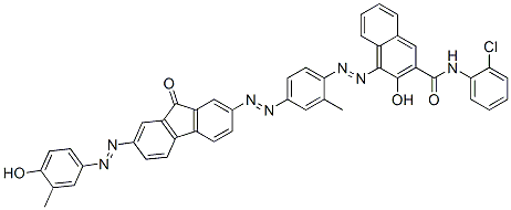 2-Naphthalenecarboxamide, N-(2-chlorophenyl)-3-hydroxy- 4-[[4-[[7-[(4-hydroxy-3-methylphenyl)azo]-9-oxo -9H-fluoren-2-yl]azo]-2-methylphenyl]azo]- CAS#: 123677-04-3