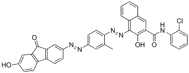 2-Naphthalenecarboxamide, N-(2-chlorophenyl)-3-hydroxy- 4-[[4-[(7-hydroxy-9-oxo-9H-fluoren-2-yl)azo]-2 -methylphenyl]azo]- CAS#: 123677-03-2