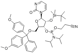 2'-O-T-BUTYLDIMETHYLSILYL-3'-O-[(DIISOPROPYLAMINO)(2-CYANOETHOXY)PHOSPHINO]-5'-O-(4,4'-DIMETHOXYTRITYL)-2(1H)-PYRIMIDINONE-1-BETA-D-RIBOSIDE CAS#: 155831-90-6