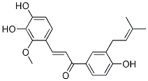 2-Propen-1-one, 3-(3,4-dihydroxy-2-Methoxyphenyl)-1-[4-hydroxy-3-(3-Methyl-2-butenyl)p henyl]-, (E)- CAS#: 144506-15-0