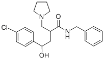 2-Pyrrolidinomethyl-4-(p-chlorophenyl)-4-hydroxybutyric acid benzylami de CAS#: 124500-17-0