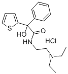 2-Thiopheneacetamide, N-(2-diethylaminoethyl)-alpha-hydroxy-alpha-phen yl-, hydrochloride CAS#: 37109-17-4