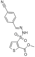 2-Thiophenecarboxylic acid, 3-((((4-cyanophenyl)methylene)hydrazino)su lfonyl)-, methyl ester CAS#: 145865-80-1