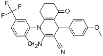 2-amino-1-[2-chloro-5-(trifluoromethyl)phenyl]-4-(4-methoxyphenyl)-5-oxo-1,4,5,6,7,8-hexahydro-3-quinolinecarbonitrile CAS#: 339339-14-9