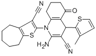 2-amino-1-(3-cyano-5,6,7,8-tetrahydro-4H-cyclohepta[b]thien-2-yl)-4-(3-methyl-2-thienyl)-5-oxo-1,4,5,6,7,8-hexahydro-3-quinolinecarbonitrile CAS#: 312266-41-4