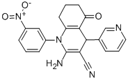 2-amino-1-{3-nitrophenyl}-5-oxo-4-(3-pyridinyl)-1,4,5,6,7,8-hexahydro-3-quinolinecarbonitrile CAS#: 296771-35-2
