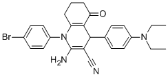 2-amino-1-(4-bromophenyl)-4-[4-(diethylamino)phenyl]-5-oxo-1,4,5,6,7,8-hexahydro-3-quinolinecarbonitrile CAS#: 312267-19-9