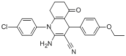 2-amino-1-(4-chlorophenyl)-4-(4-ethoxyphenyl)-5-oxo-1,4,5,6,7,8-hexahydro-3-quinolinecarbonitrile CAS#: 311774-42-2