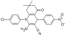 2-amino-1-(4-chlorophenyl)-7,7-dimethyl-4-(4-nitrophenyl)-5-oxo-1,4,5,6,7,8-hexahydro-3-quinolinecarbonitrile CAS#: 312272-84-7