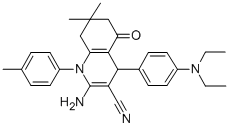 2-amino-4-[4-(diethylamino)phenyl]-7,7-dimethyl-1-(4-methylphenyl)-5-oxo-1,4,5,6,7,8-hexahydro-3-quinolinecarbonitrile CAS#: 312265-62-6