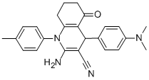 2-amino-4-[4-(dimethylamino)phenyl]-1-(4-methylphenyl)-5-oxo-1,4,5,6,7,8-hexahydro-3-quinolinecarbonitrile CAS#: 312267-20-2