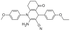 2-amino-4-(4-ethoxyphenyl)-1-(4-methoxyphenyl)-5-oxo-1,4,5,6,7,8-hexahydro-3-quinolinecarbonitrile CAS#: 339339-73-0