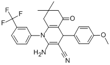 2-amino-4-(4-methoxyphenyl)-7,7-dimethyl-5-oxo-1-[3-(trifluoromethyl)phenyl]-1,4,5,6,7,8-hexahydro-3-quinolinecarbonitrile CAS#: 311328-72-0