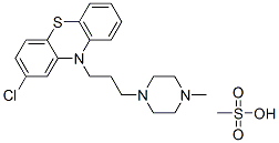 2-chloro-10-[3-(4-methyl-1-piperazinyl)propyl]-10H-phenothiazine monomethanesulphonate CAS#: 3111-70-4
