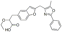 2-ethoxy-3-(2-((5-methyl-2-phenyloxazol-4-yl)methyl)benzofuran-5-yl)propionic acid CAS#: 140129-67-5