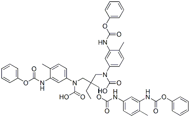 2-ethyl-2-[[[[[4-methyl-3-[(phenoxycarbonyl)amino]phenyl]amino]carbonyl]oxy]methyl]propane-1,3-diyl bis[[4-methyl-3-[(phenoxycarbonyl)amino]phenyl]carbamate] CAS#: 38353-81-0