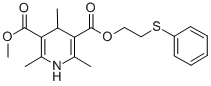 2-phenylsulfanylethyl methyl 2,4,6-trimethyl-1,4-dihydropyridine-3,5-d icarboxylate CAS#: 123875-01-4