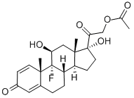 21-Acetoxy-9-fluoro-11b,17-dihydroxypregna-1,4-diene-3,20-dione CAS#: 338-98-7