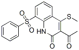 2(1H)-Quinolinone, 3-acetyl-4-(methylthio)-8-(phenylsulfonyl)- CAS#: 145499-14-5