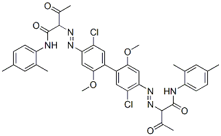 2,2'-[(5,5'-Dichloro-2,2'-dimethoxy[1,1'-biphenyl]-4,4'-diyl)bis(azo)]bis[N-(2,4-dimethylphenyl)-3-oxobutanamide] CAS#: 43035-67-2