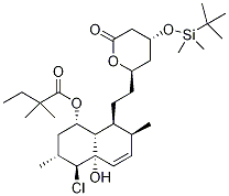 2,2-Dimethylbutanoic Acid [1S-[1a,3a,4,4aa,7,8(2S*,4S*)]]-4-Chloro-8-[2-[4-[[(1,1-Dimethylethyl)dimethylsilyl]oxy]tetrahydro-6-oxo-2H-pyran-2-yl]ethyl]-1,2,3,4,4a,7,8,8a-octahydro-4a-hydroxy-3,7-dimethyl-1-naphthalenyl Ester CAS#: 123852-10-8