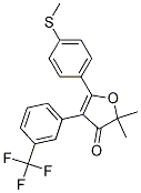 2,2-dimethyl-5-(4-(methylthio)phenyl)-4-(3-(trifluoromethyl)phenyl)furan-3(2H)-one CAS#: 301693-56-1