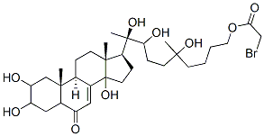 2,3,14,20,22,25-hexahydroxy-26-(3-bromoacetoxypropyl)cholest-7-en-6-one CAS#: 123171-56-2