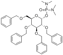 2,3,4,6-TETRA-O-BENZYL-ALPHA-D-GLUCOPYRANOSYL N,N,N',N'-TETRAMETHYLPHOSPHORODIAMIDATE CAS#: 143520-19-8