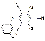 2,4-Dichloro-6-[(3-fluorophenyl)amino]-1,3,5-benzenetricarbonitrile CAS#: 35728-01-9