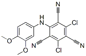 2,4-Dichloro-6-[(3,4-dimethoxyphenyl)amino]-1,3,5-benzenetricarbonitrile CAS#: 35727-98-1