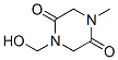 2,5-Piperazinedione,1-(hydroxymethyl)-4-methyl-(9CI) CAS#: 127605-74-7