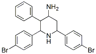 2,6-Bis(4-bromophenyl)-3-phenyl-4-piperidinamine CAS#: 124069-11-0