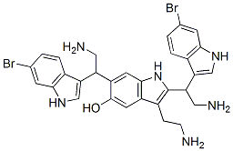 2,6-bis[2-amino-1-(6-bromo-1H-indol-3-yl)ethyl]-3-(2-aminoethyl)-1H-in dol-5-ol CAS#: 159903-67-0