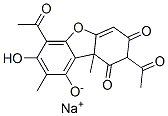 2,6-diacetyl-7,9-dihydroxy-8,9b-dimethyldibenzofuran-1,3(2H,9bH)-dione, sodium salt CAS#: 39012-86-7
