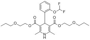 2,6-dimethyl-3,5-bis(2'-propoxyethoxycarbonyl)-4-(2''-difluoromethoxyphenyl)-1,4-dihydropyridine CAS#: 118790-71-9
