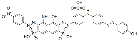 2,7-Naphthalenedisulfonic acid, 4-amino-5-hydroxy-6-4-4-(4-hydroxyphenyl)azophenylamino-3-sulfophenylazo-3-(4-nitrophenyl)azo- CAS#: 135608-99-0