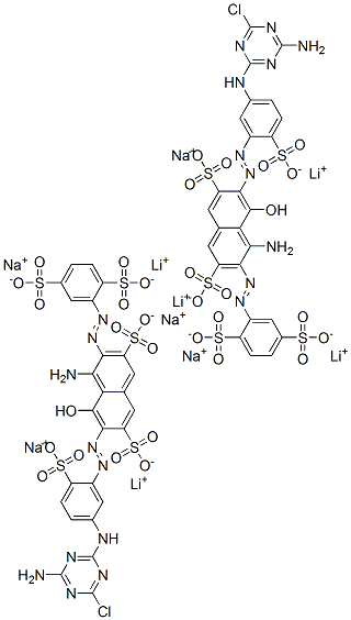 2,7-Naphthalenedisulfonic acid, 4-amino-6-5-(4-amino-6-chloro-1,3,5-triazin-2-yl)amino-2-sulfophenylazo-3-(2,5-disulfophenyl)azo-5-hydroxy-, lithium sodium salt CAS#: 155522-15-9