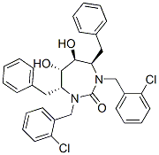 2H-1,3-Diazepin-2-one, 1,3-bis[(2-chlorophenyl)methyl]hexahydro-5,6-di hydroxy-4,7-bis(phenylmethyl)-, (4R,5S,6S,7R)- CAS#: 153182-55-9