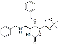 2H-1,3-Oxazin-2-one, 6-(2,2-dimethyl-1,3-dioxolan-4-yl)tetrahydro-5-(phenylmethoxy)-4-(phenylmethyl)aminomethyl-, 4S-4.alpha.,5.alpha.,6.alpha.(S*)- CAS#: 163707-62-8