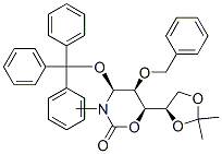 2H-1,3-Oxazin-2-one, 6-(2,2-dimethyl-1,3-dioxolan-4-yl)tetrahydro-5-(phenylmethoxy)-4-(triphenylmethoxy)methyl-, 4S-4.alpha.,5.alpha.,6.beta.(S*)- CAS#: 163707-59-3