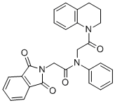 2H-ISOINDOLE-2-ACETAMIDE, N-[2-(3,4-DIHYDRO-1(2H)-QUINOLINYL)-2-OXOETHYL]-1,3-DIHYDRO-1,3-DIOXO-N-PHENYL- CAS#: 138564-17-7