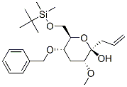 2H-Pyran-2-ol, 6-(1,1-dimethylethyl)dimethylsilyloxymethyltetrahydro-3-methoxy-5-(phenylmethoxy)-2-(2-propenyl)-, 2R-(2.alpha.,3.beta.,5.beta.,6.alpha.)- CAS#: 136770-50-8