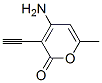 2H-Pyran-2-one, 4-amino-3-ethynyl-6-methyl- (9CI) CAS#: 132334-33-9