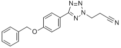 2H-Tetrazole-2-propanenitrile, 5-(4-(phenylmethoxy)phenyl)- CAS#: 130019-22-6