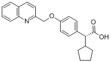 (2R)-2-cyclopentyl-2-[4-(quinolin-2-ylmethoxy)phenyl]acetic acid CAS#: 128253-31-6