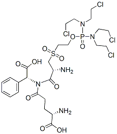 (2R)-L-gamma-Glutamyl-3-((2-((bis(bis(2-chloroethyl)amino)phosphinyl)oxy) ethyl)sulfonyl)- L-alanyl-2-phenylglycine CAS#: 158382-37-7