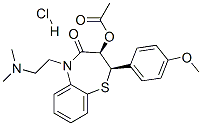 (2R-cis)-3-acetoxy-5-[2-(dimethylamino)ethyl]-2,3-dihydro-2-(4-methoxyphenyl)-1,5-benzothiazepin-4(5H)-one monohydrochloride CAS#: 42399-54-2