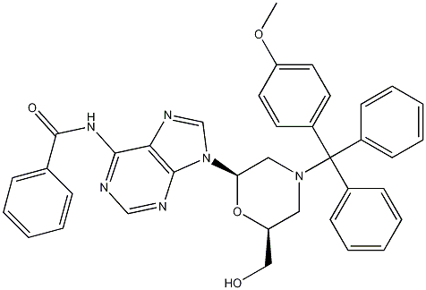 (2R-cis)-N-[9-[6-(Hydroxymethyl)-4-[(4-methoxyphenyl)diphenylmethyl]-2-morpholinyl]-9H-purin-6-yl]benzamide CAS#: 139290-79-2